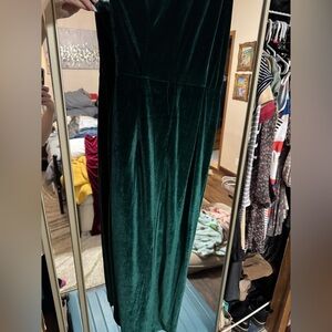 Baltic Born Forest Green Velvet Dress
